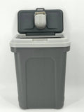 NNEDSZ 55cm 45L Pets Dogs Puppy Food Storage Storer Container w/ Scoop GRY