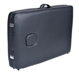 NNEDSZ YES4HOMES 2 Fold Portable Aluminium Massage Table Massage Bed Beauty Therapy Black