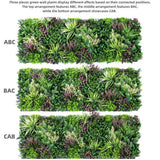 NNEDSZ YES4HOMES 3 Artificial Plant Wall Grass Panels Vertical Garden Foliage Tile Fence 50X50 CM
