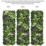 NNEDSZ YES4HOMES 3 Artificial Plant Wall Grass Panels Vertical Garden Foliage Tile Fence 50X50 CM