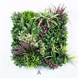 NNEDSZ YES4HOMES 3 Artificial Plant Wall Grass Panels Vertical Garden Foliage Tile Fence 50X50 CM
