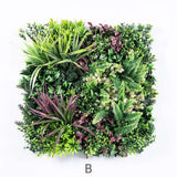 NNEDSZ YES4HOMES 3 Artificial Plant Wall Grass Panels Vertical Garden Foliage Tile Fence 50X50 CM