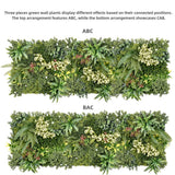 NNEDSZ YES4HOMES 3 Artificial Plant Wall Grass Panels Vertical Garden Foliage Tile Fence 50X50 CM
