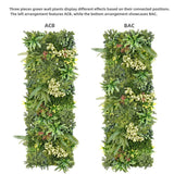 NNEDSZ YES4HOMES 3 Artificial Plant Wall Grass Panels Vertical Garden Foliage Tile Fence 50X50 CM