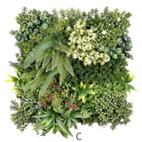 NNEDSZ YES4HOMES 3 Artificial Plant Wall Grass Panels Vertical Garden Foliage Tile Fence 50X50 CM
