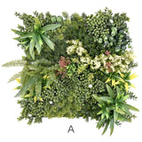 NNEDSZ YES4HOMES 3 Artificial Plant Wall Grass Panels Vertical Garden Foliage Tile Fence 50X50 CM