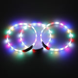 NNEDSZ Small 40CM LED Dog Collar USB Rechargeable Night Glow Flashing Light Up Safety Pet Collars