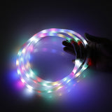 NNEDSZ Small 40CM LED Dog Collar USB Rechargeable Night Glow Flashing Light Up Safety Pet Collars