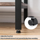 NNEDSZ YES4HOMES Industrial Vintage Shelf Bookshelf, Wood and Metal Bookcase Furniture for Home & Office