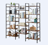 NNEDSZ YES4HOMES Industrial Vintage Shelf Bookshelf, Wood and Metal Bookcase Furniture for Home & Office