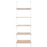 NNEDSZ YES4HOMES Industrial Ladder Shelf Wood Wall-Mounted Bookcase Storage Rack Shelves Display