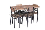NNEDSZ YES4HOMES 5 Piece Kitchen Dining Room Table and Chairs Furniture With Cushion Mat