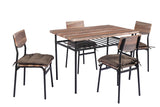 NNEDSZ YES4HOMES 5 Piece Kitchen Dining Room Table and Chairs Furniture With Cushion Mat