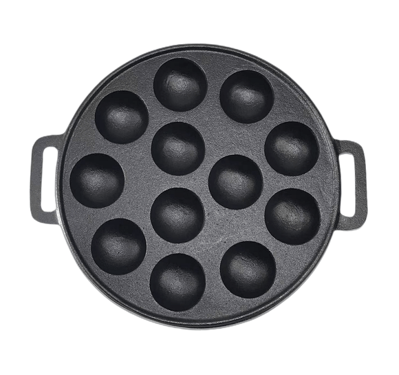 NNEDSZ YES4HOMES 12 Holes Mini Cast Iron Cake Pan Mini Dutch Pancake Cake Pan