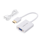 NNEDSZ UGREEN HDMI to VGA & 3.5MM Audio / Mirco USB converter (40212)