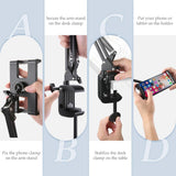 NNEDSZ UGREEN 50394 Universal Holder with Folding Long Arm Black