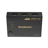 NNEDSZ Simplecom CM303 Ultra HD 3 Way HDMI Switch 3 IN 1 OUT Splitter 4K@60Hz