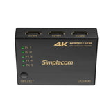 NNEDSZ Simplecom CM305 Ultra HD 5 Way HDMI Switch 5 IN 1 OUT Splitter 4K@60Hz