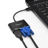 NNEDSZ Simplecom DA316A USB to HDMI + VGA Video Card Adapter with 3.5mm Audio