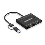 NNEDSZ Simplecom DA327 USB 3.0 or USB-C to Dual HDMI Display Adapter for 2x 1080p Extended Screens