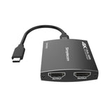 NNEDSZ Simplecom DA330 USB-C to Dual HDMI MST Adapter 4K@60Hz with PD and Audio Out