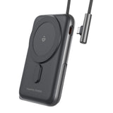 NNEDSZ CHOETECH B735-BK 10000mAh 20W MagLeap Wireless Power Bank Black with Phone Holder and Build-in Cable