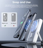 NNEDSZ CHOETECH B743-WH 10000mAh PD20W Magnetic Power Bank with Holder White