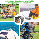 NNEDSZ CHOETECH SC005 22W Portable Waterproof Foldable Solar Panel Charger (Dual USB Ports)