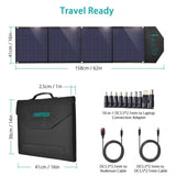 NNEDSZ CHOETECH SC007 Solar Panel Portable Charger 80W 18V with USB-C PD 30W