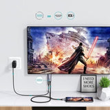 NNEDSZ CHOETECH XCH-M180-GY-V2 Unidirectional Adapter USB-C (male) to HDMI 4K 60Hz (male) + PD100W Power Delivery 1.8M