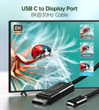 NNEDSZ CHOETECH XCP-1803 USB-C To DisplayPort Cable 8K@30Hz 1.8M Two-Way