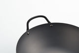 NNEDSZ Yoshikawa Cook-Pal Ren 36cm Premium Carbon Steel Heat Treated Wok with two handles