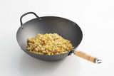 NNEDSZ Yoshikawa Cook-Pal Ren 36cm Premium Carbon Steel Heat Treated Wok with two handles