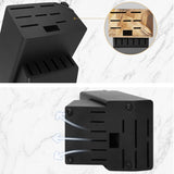 NNEDSZ Warmot 15-Piece Ultra Sharp German Stainless Chef Knife Set with Sharpener Block (826)