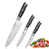 NNEDSZ Warmot 3-Piece High Carbon Stainless Steel Cooking Knife Triple Riveted Handle with Gift Box(997-3)