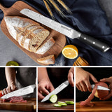 NNEDSZ Warmot 7-Piece High Carbon Stainless Steel Cooking Knife Triple Riveted Handle with Gift Box(997-7)