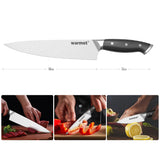 NNEDSZ Warmot 3-Piece High Carbon Stainless Steel Ultra Chef Knife Set with Gift Box (317-3)