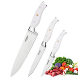 NNEDSZ Warmot 3-Piece Ultra Sharp Chefs Knife Set with Gift Box (956-3)