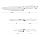 NNEDSZ Warmot 3-Piece Ultra Sharp Chefs Knife Set with Gift Box (956-3)