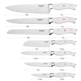 NNEDSZ Warmot 7-Piece Ultra Sharp Chefs Knife Set with Gift Box (956-7)