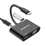 NNEDSZ Simplecom DA440 4-in-1 USB-C Multiport Adapter with Power Delivery USB 3.0 VGA HDMI