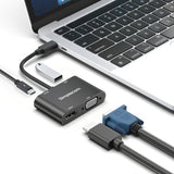 NNEDSZ Simplecom DA440 4-in-1 USB-C Multiport Adapter with Power Delivery USB 3.0 VGA HDMI