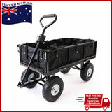 NNEDSZ Garden Dump Rolling Mesh Cart with Heavy Duty Steel Frame,10 Inch Pneumatic Tires Maximum Load Capacity of 300 Kg (Black)
