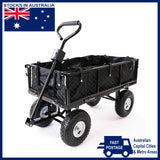 NNEDSZ Garden Dump Rolling Mesh Cart with Heavy Duty Steel Frame,10 Inch Pneumatic Tires Maximum Load Capacity of 300 Kg (Black)
