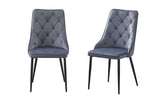 NNEDSZ Button Tufted Grey Dining Chairs -Set of 4