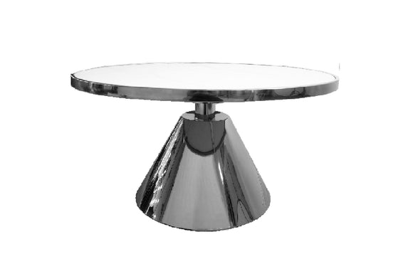 NNEDSZ Glam Black 90cm Coffee Table - White Marble