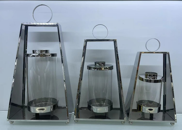 NNEDSZ Tear Steel Medium Lantern -Silver