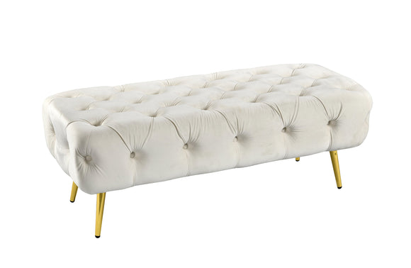 NNEDSZ Shirley Ottoman Beige Velvet
