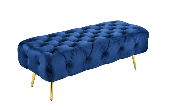 NNEDSZ Shirley Ottoman Blue Velvet
