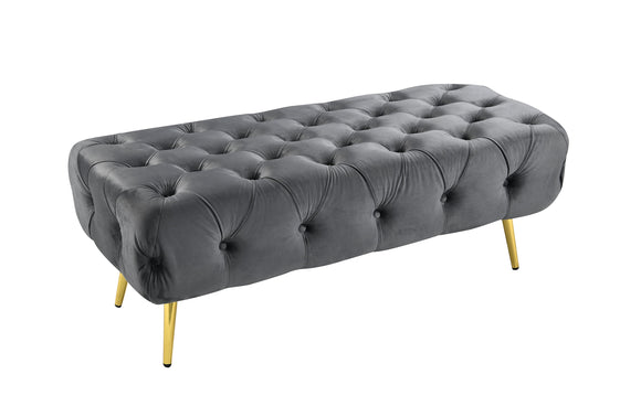 NNEDSZ Shirley Ottoman Dark Grey Velvet